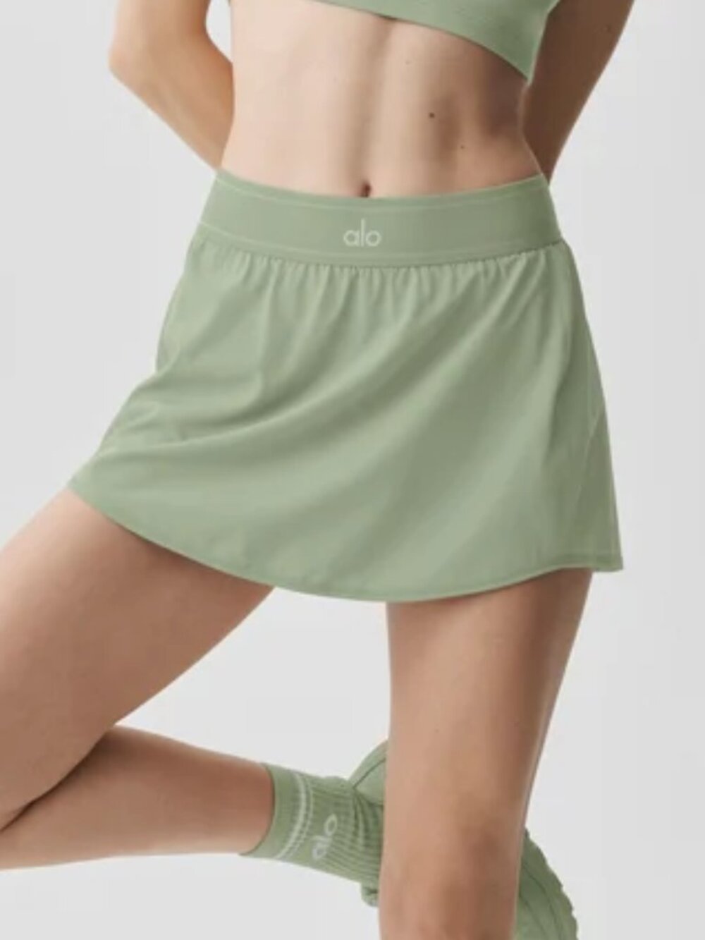 NWT Dune Grass Alo Yoga Match Point Tennis Skirt - Activewear Leisure Home👗🎾